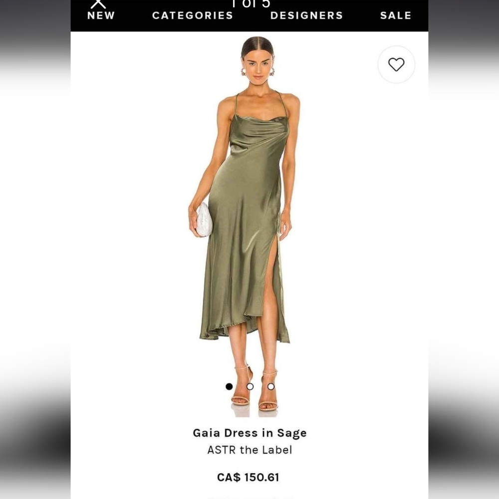 COPY - Satin slip dress Astr the label - Picture 1 of 4